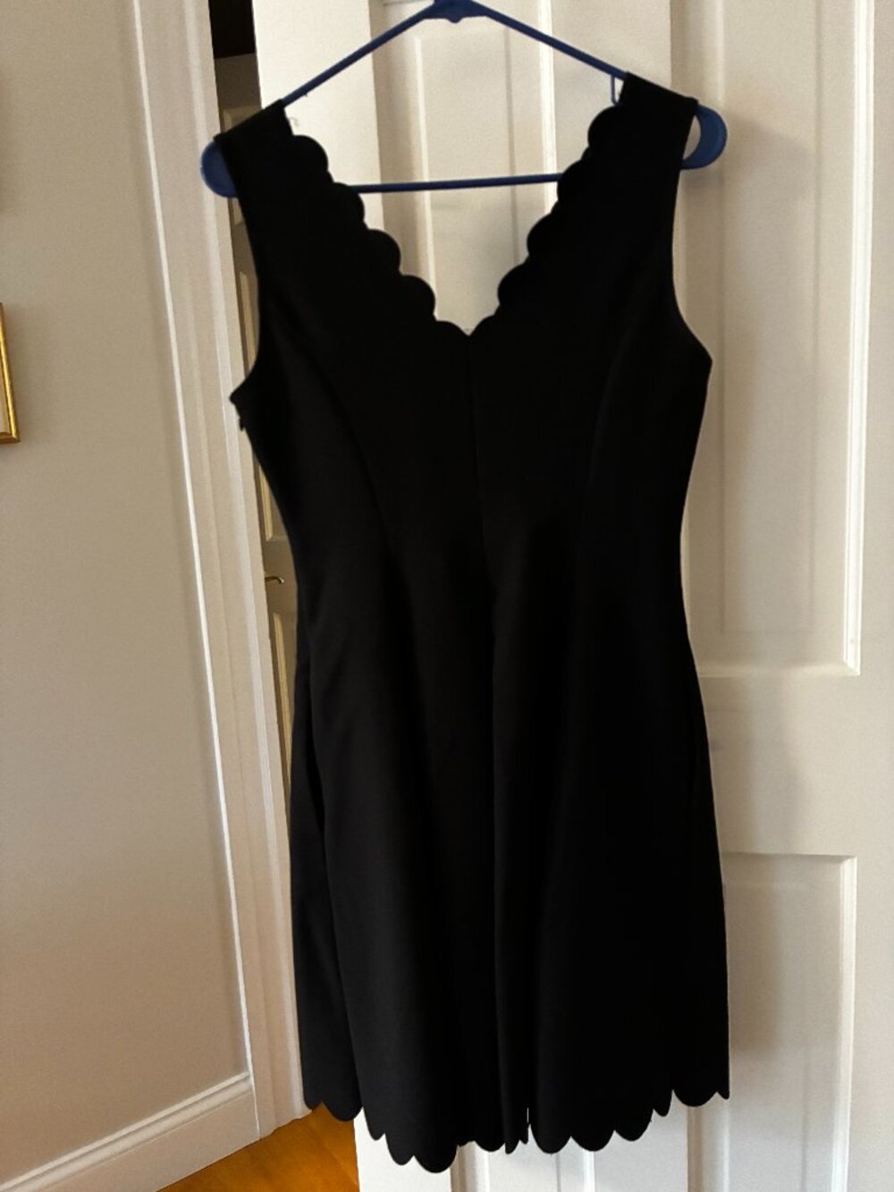 Banana Republic Black Scalloped Dress